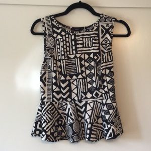 Sleeveless peplum top